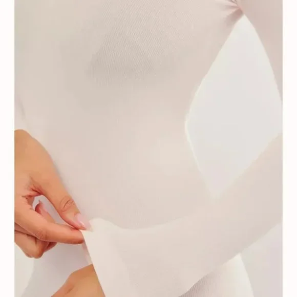 NWT $70 Free People M/L Stand Out Catsuit Pink NEW Intimately Free Long Sleeve - Picture 4 of 4